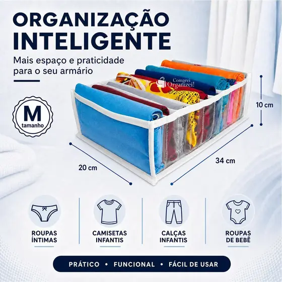 Organizador de roupas - Promoção / Organizador de guarda roupas tamanho "M"