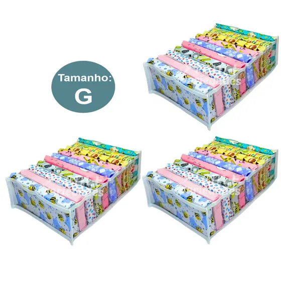 Kit 03 Organizador "G" /  Colmeia organizadora G 10x24x34cm / Organizador de Guarda Roupas