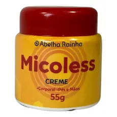 Creme Corporal, Mãos e Pés Micose, Frieira, Pano Branco Micoless Abelha Rainha 55g