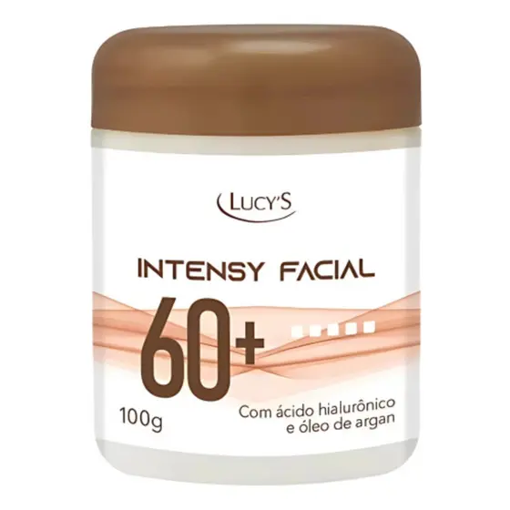 Creme Facial Rosto 60 P/ Rugas Antirrugas Antissinais - Ácido Hialurônico e Óleo de Argan 100g