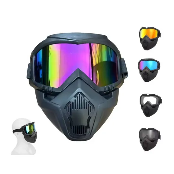 MÁSCARA Óculos Motociclista Motocross Bike Airsoft Paintball