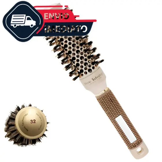 Escova Profissional Cerda Javali Vazada Modeladora Antifrizz Termica Ionica Importada 32mm