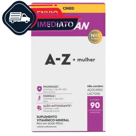 Multivitamínico A-z + Mulher 90 Comprimidos Revestidos Lavitan Suplemento Alimentar