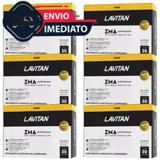 Kit 6 cxs Lavitan Testo Zma Performance 30 Cp Magnesio Boro Vitamina B6 Zinco Metabolismo Energetico