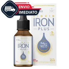 Iron Plus Suplemento Alimentar  Ferro Infantil Liquid For Baby & Kids Sabor Morango 30mL True Source