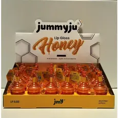 Kit 24 Jummyju Lip Gloss Honey 5ml – Hidratação profunda, brilho suave, aroma doce com chaveiro JMJLPHN001