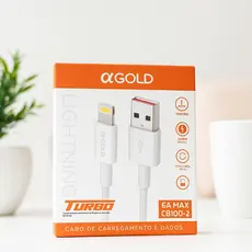 Cabo de Carregamento Rápido USB- iphone Lightning de 60W para Iphone, IOS