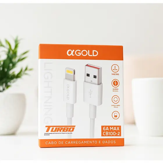Cabo para carregar celular turbo Tipo-C, Usb e Iphone de 60W para Iphone, Telefones Android