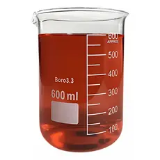 BECKER DE VIDRO GRADUADO 600ML - FORMA BAIXA
