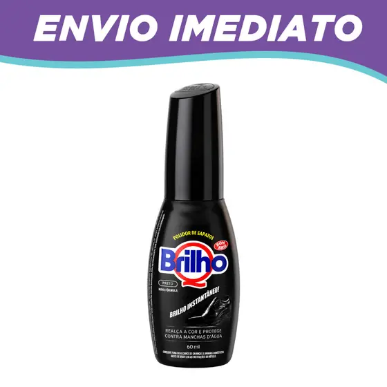 Cera Polidor Líquido Sapato Preto Q Brilho Bombril