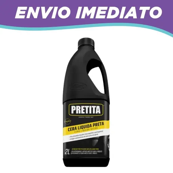 Cera Líquida Preta 2L Pretita - Tingimento Duradouro Para Pneus e Borrachas