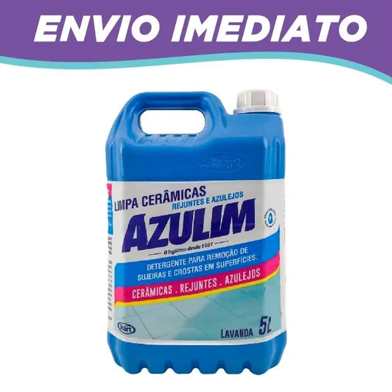 Limpa Cerâmicas Azulejos E Rejuntes 5 Litros Azulim Lavanda