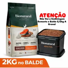 Ração Super Premium Bionatural Prime para Gatos Adultos sabor Salmão 2KG No Balde