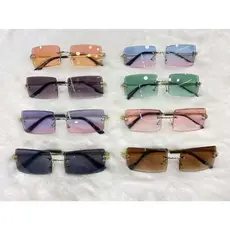 OCULOS DE SOL FEMININO MASCULINO SEM ARO RETANGURA LUXO