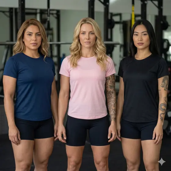 Kit 3 Camisetas Femininas Dry Fit Performance Flex – Fitness e Esporte