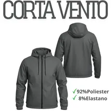 Jaqueta Corta Vento Masculino Plus Size Impermeável Liso
