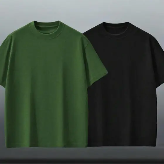 Kit 2 Camiseta Oversized Masculina Plus Size (P Até G4) Estilo de Rua 100% Algodão