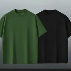 Kit 2 Camiseta Oversized Masculina Plus Size (P Até G4) Estilo de Rua 100% Algodão