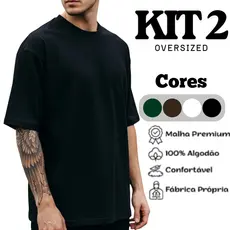 Kit 2 Camiseta StreatWere Oversized – 2 Camisetas 100% Algodão Premium