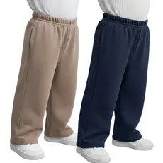 Kit 2 Calça Infantil Moletom Peluciado Inverno Reta Unissex Conforto
