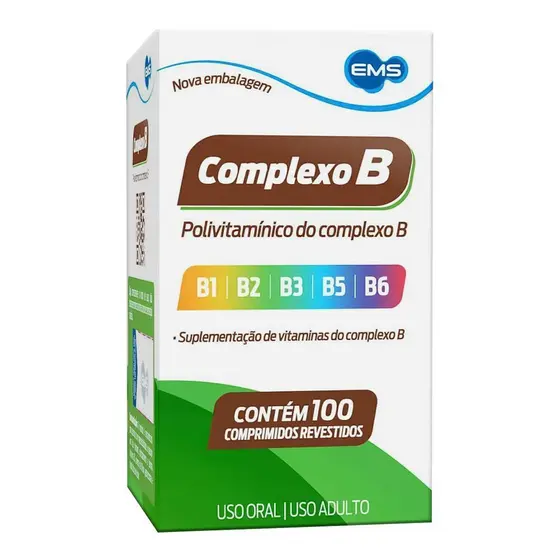 Complexo B Com 100 Comprimidos Suplemento