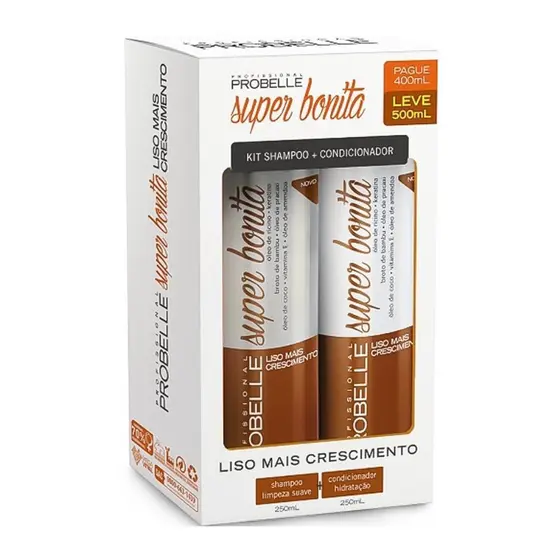 Kit Super Bonita Liso Crescimento Com 500Ml