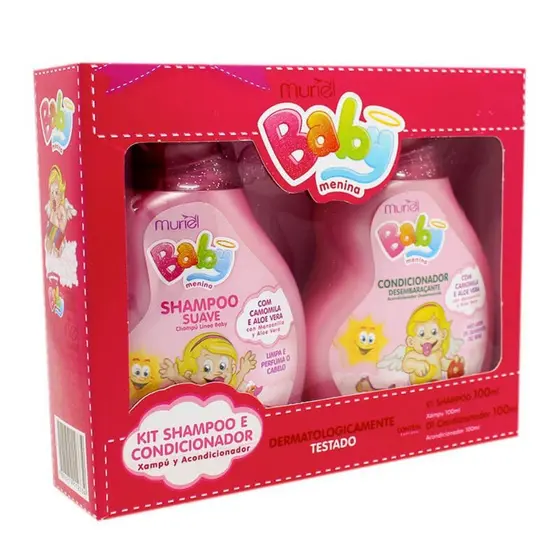 MURIEL BABY MENINA KIT SHAMPOO + CONDICIONADOR COM 100ML 