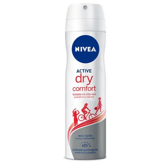NIVEA ACTIVE DESODORANTE AEROSSOL DRY COMFORT COM 150ML 