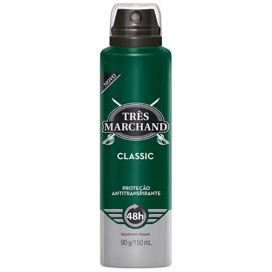 Três Marchand Desodorante Aerossol Classico Com 150Ml