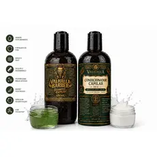 Kit Capilar Shampoo + Condicionador Masculino 500ml total Valhalla Barber