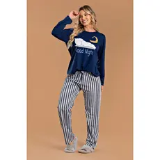 Pijama Longo Feminino Inverno Adulto Calça - Good Night
