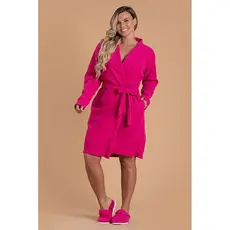 Roupão Feminino Inverno Adulto Peluciado Soft Pink