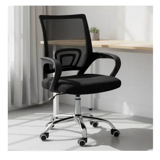 Cadeira Ergonômica Preta Mesh Tipo Presidente Perfeita para Escritório e Home Office