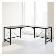 Mesa Escritório Em L Estilo Industrial Funcional Home Office