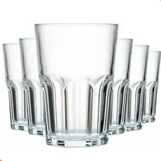 Jogo De Copos Em Vidro Kit Cozinha Água Suco Drink Refrigerante 350ml Mesa Posta Casa Nova