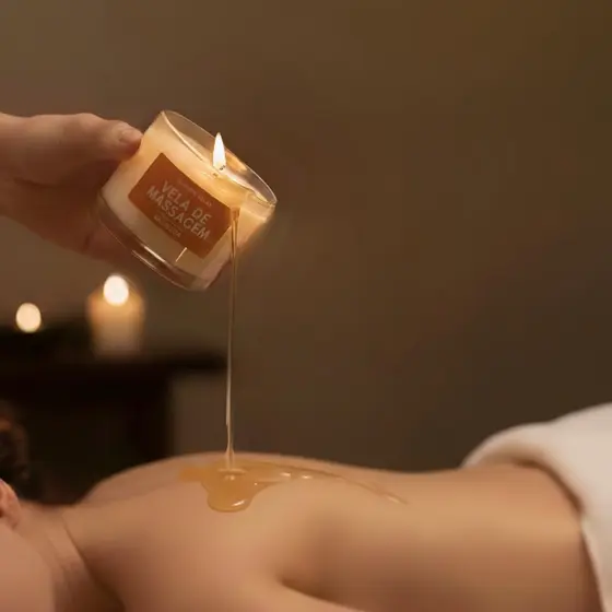 Vela De Massagem Corporal Hidratante Produto Vegano Aromaterapia para Relaxamento e Cuidado Pessoal