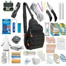 Bolsa Tática de Emergência 80 itens Kit sobrevivência Primeiros Socorros Militar Acampamento