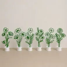 Mini vasos decorativos com flores