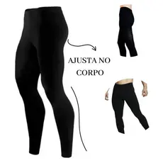 Kit 3 Meia Calça Térmica Masculina Forrada Inverno Tecido Grosso Sem Pé Proteção Frio Segunda Pele