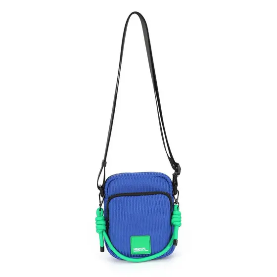 Bolsa Shoulder Bag Pequena Malha Inverno Up4you - Azul