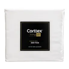 Jogo De Cama Lençol King 4pcs 300 Fios 100% Algodão Corttex