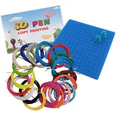 Refil Filamento PLA Kit 20 Rolos 100 M PRA Caneta 3D Tapete Gabarito E Livro crianças adultos DIY