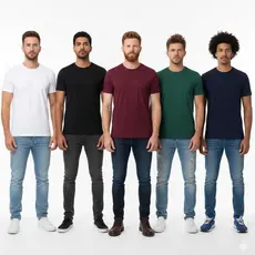 Kit 5 Camiseta Masculina Manga Curta Silk Sublimação Preto Branco Bordo Verde Marinho
