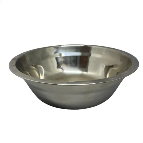 Bacia Redonda Higiene Tigela Polida Bowl Pote Multiuso 22x7,5cm Inox