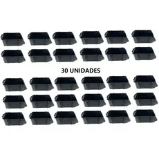 Caixa Bin 5 Kit 30 Para Peças Gaveta Preta