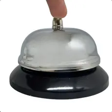 Campainha Sino de Mesa Hotel Resort Balcao Restaurante Aco Inox Chamada na Recepção Clink