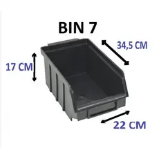 Caixa Bin 7 Kit 12 Para Peças Gaveta Preta Gavetinha Porta Peças Bins Para Parafusos