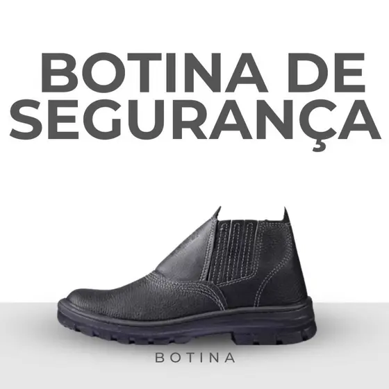 Botina de segurança promoção elastico em couro legitimo biqueira com CA