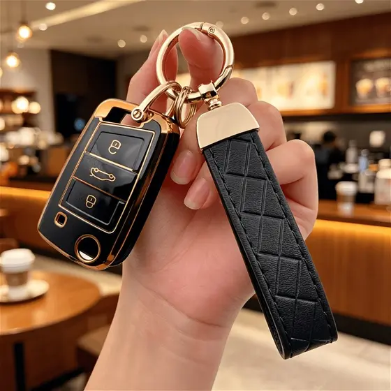 Capa De Chave Remota De Carro TPU Com Chaveiro Para Volkswagen Polo Golf 7 ForMk 7 Tiguan Skoda Octavia ForKodiak Seat C