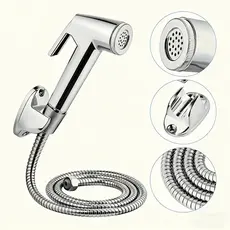 Ducha Higiênica Para Banheiro Completa Luxo Inox Núcleo Da Válvula De Cobre 1,2m Chuveirinho